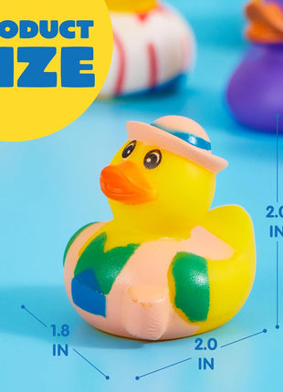JOYIN 30 Pcs Rubber Ducks, Random Assortment Ducks Bulk with Mesh Carry Bag, Mini Rubber Duckies for Baby Bath Toys, Kids Toddler Summer Pool Toys Birthday Gifts Party Favors