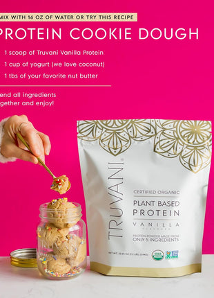 Truvani Vegan Pea Protein Powder | Vanilla | 20g Organic Plant Based Protein | 18 Servings | Keto | Gluten & Dairy Free | Low Carb | No Added Sugar