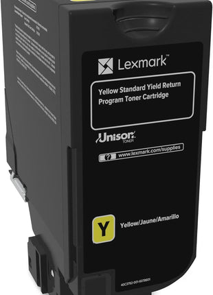 Lexmark 74C1SY0 CS720, CS725, CX725 Yellow Yield Return Program Cartridge Toner