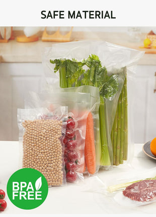 Syntus Vacuum Sealer Bags, 150 Gallon 11 inch x 16 inch and Quart 8 inch x 12 inch and Pint 6 inch x 10 inch Commercial Grade PreCut Bag, BPA Free Food Vac Bags for Storage, Meal Prep or Sous Vide