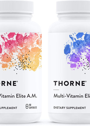 THORNE - Daily Nutrients Bundle - Multivitamin Elite and Omega-3 with CoQ10-30 to 90 Servings