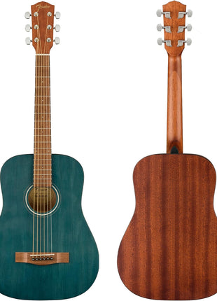 Fender FA 15 3/4 Scale Kids Steel String Acoustic Guitar   Blue Learn to Play Bundle with Gig Bag, Strap, Picks, Fender Play Online Lessons, and Austin Bazaar Instructional DVD