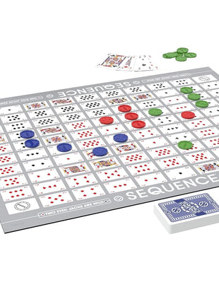 SEQUENCE- Original SEQUENCE Game with Folding Board, Cards and Chips by Jax ( Packaging may Vary ) White, 10.3" x 8.1" x 2.31"