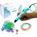 SCRIB3D P1 3D Printing Pen with Display - Includes 3D Pen, 3 Starter Colors of PLA Filament, Stencil Book  Project Guide, and Charger