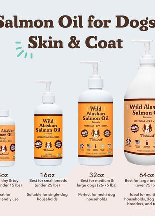 Natural Dog Company Hip & Joint Chews & Wild Alaskan Salmon Oil Bundle – 180 Ct Glucosamine Supplement + 32 oz Omega-3 Fish Oil for Dogs, Mobility, Joint, Skin & Coat Support
