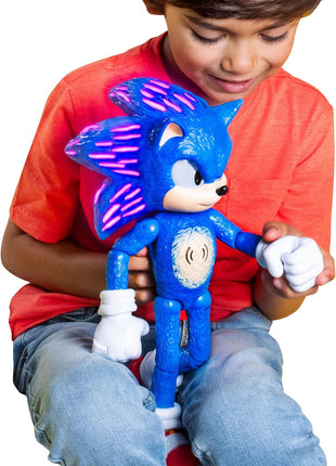 Sonic the Hedgehog 3 Ultimate Talking Sonic 12-Inch Figure, Features 30+ Iconic and Humorous Phrases and Sounds from the Movies, Light-Up Eyes and Quills