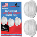 Door Stopper Wall Protector [4 Pack] - Clear Self Adhesive Rubber Door Bumpers. Prevent Damage to Walls from Door Knobs Handles - Door Stop