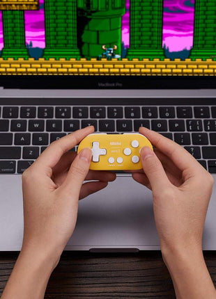 Nargos 8Bitdo Zero 2 Bluetooth Key Chain Sized Mini Controller for Nintendo Switch, Windows, Android and macOS (Yellow Edition)