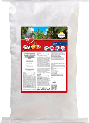 Kaytee Fiesta Parrot Food, Nutritious and Fun Blend, Supports Skin, Feather, Digestion, Brain and Heart Health, 4.5 pounds