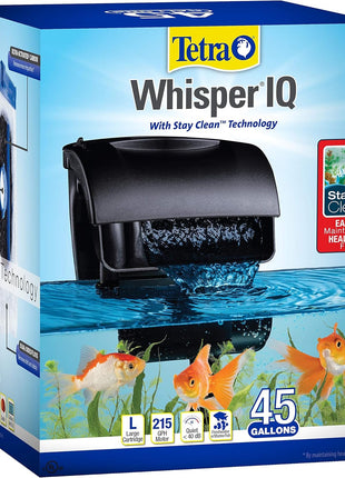 Tetra Whisper IQ Power Filter, 175 GPH, with Stay Clean Technology, 30 Gallons