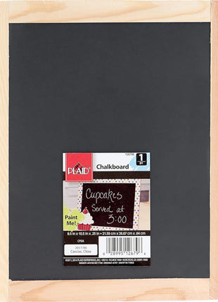 Plaid Double Sided Framed Chalkboard, 8.5 inchx10.5 inch, 1 Pack