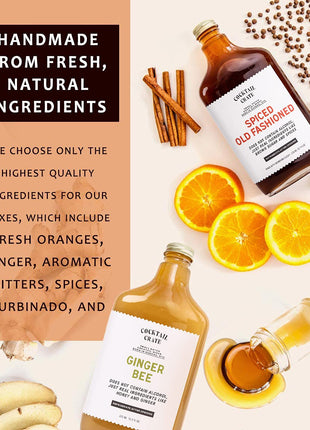 Cocktail Crate Old Fashioned Drink Mixer | Makes 51 Cocktails | Award-Winning Craft Mixer for Classic Old Fashioned - Premium Syrup Handcrafted with Aromatic Bitters & Demerara Sugar | 12.7oz - 3 pack