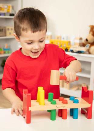 Melissa and Doug MD496 Pound-a-Peg Classic Toy Set (10 Pieces)