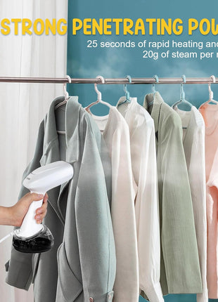 Rolipo Handheld Steamer for Clothes 1200W, Clothes Steamer with Large 360ml Water Tank, Fast Wrinkle Remover Portable Garment Steamer, Ideal for Home, Office, Travel, White