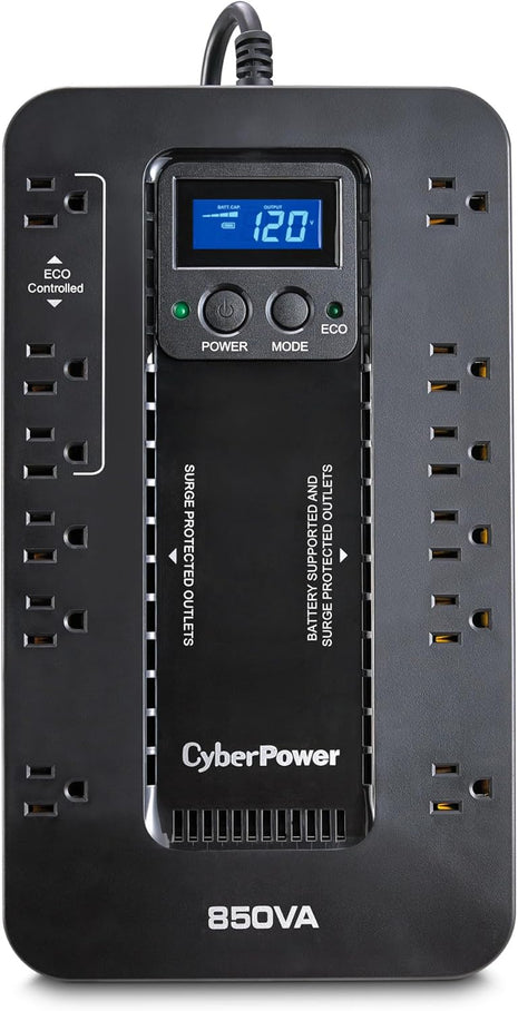 CyberPower EC850LCD Ecologic UPS Battery Backup and Surge Protector