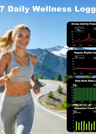Smart Bracelet for Women Men, Activity & Fitness Trackers, 1ATM Waterproof,Multiple Sport Modes, Fitness Tracking Wearable with Free App, 2 Bands