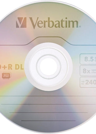 Verbatim DVD+R DL 8.5GB 8X with Branded Surface - 50pk Spindle, 50 - Disc