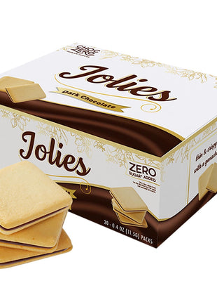 ChocZero Chocolate Cookies, Dark Chocolate Jolies ??Gluten Free, Sugar Free, 20 Crispy Chocolate Filled Keto Cookies Per Box, 8 Ounce