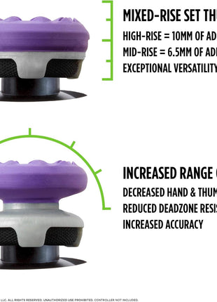 KontrolFreek FPS Freek Galaxy Purple for Xbox One and Xbox Series X Controller | 2 Performance Thumbsticks | 1 High-Rise, 1 Mid-Rise | Purple