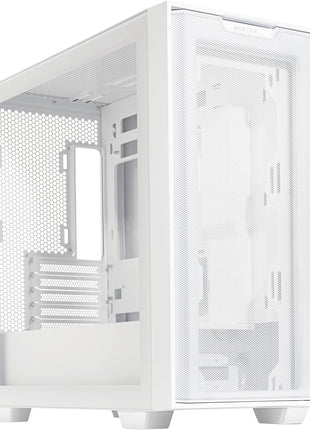 ASUS A21 White Micro ATX PC Case Supports BTF Hidden Connector Technology, Graphics Cards up to 380mm, 360mm Coolers, & ATX PSUs, Includes Porous Front-Panel mesh, 2 Year Warranty