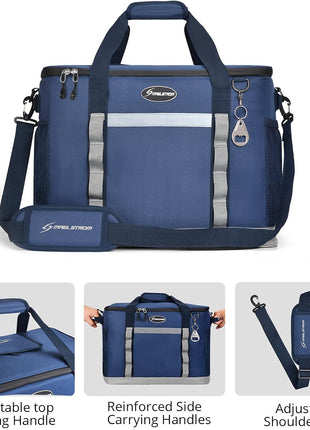 Maelstrom Collapsible Soft Cooler Bag,35/55/75 Cans Beach Cooler with Flip Top Lid, Ice Chest, Leakproof & Portable for Beach, Camping, Road Trips & Grocery Shopping