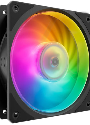 Cooler Master Mobius 120P ARGB High Performance Interconnecting Ring Blade Fan, PWM 2400rpm, Loop Dynamic Bearing, ARGB Customizable LEDs for PC Case, Liquid and Air Cooler (MFZ-M2DN-24NP2-R1) Black