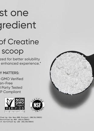 Sports Research® Creatine Monohydrate Powder 5g, Unflavored (100 Servings) | Micronized Creatine Supporting Lean Muscle, Performance & Workout Recovery | Informed Sport, Non-GMO, Gluten-Free