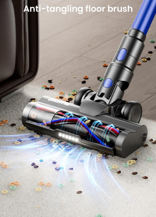 Cordless Vacuum Cleaner, Upgraded 580W 48KPA 65Mins Cordless Stick Vacuum Cleaner with Self Standing and Touch Screen, Anti tangle Wireless Vacumm, Vacuum Cleaners for Home/Pet Hair/Carpets/Floors