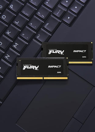 Kingston FURY Impact 32GB (2x16GB) 5600MT/s DDR5 CL40 Laptop Memory Kit of 2 | Lower Power Consumption | Intel XMP 3.0 | Plug N Play | KF556S40IBK2-32