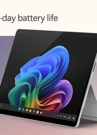 Microsoft Surface Pro 2-in-1 Laptop/Tablet (2024), Windows 11 Copilot+ PC, 13" Touchscreen OLED Display, Snapdragon X Elite (12 Core), 16GB RAM, 512GB Storage, 5G Connectivity, Platinum