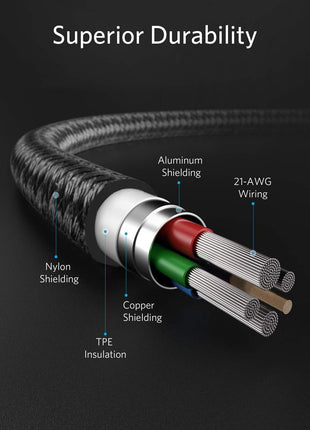 Anker New Nylon USB C to Lightning Cable, Apple MFi Certified for iPhone 14 Series, and More (6FT, Black)