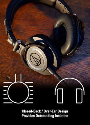Audio Technica ATH M50x Professional Studio Monitor Headphones, Black