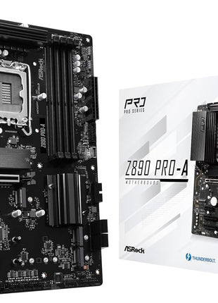 ASRock Z890 Pro-A Motherboard Intel Core Ultra LGA1851 RL-ILM DDR5 8666 MHz 256 GB ATX Motherboard PCIe 5.0
