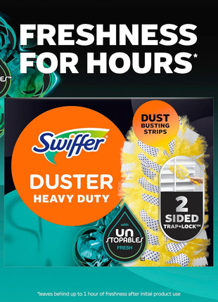 Swiffer Dusters Heavy Duty Multi-Surface Duster Refills for Cleaning, Unscented, 11 Count
