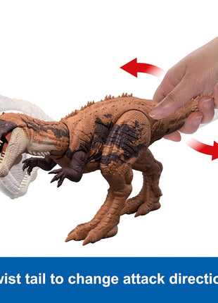 Mattel Jurassic World Dinosaur Toys with Roar Sound & Attack Action, Wild Roar Posable Figures, Physical & Connected Digital Play