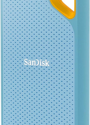 SANDISK 2TB Extreme Portable SSD - Up to 1050MB/s, USB-C, USB 3.2 Gen 2, IP65 Water and dust Resistance, Updated Firmware, Sky Blue - External Solid State Drive - SDSSDE61-2T00-G25B