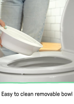 Ingenuity My Size Potty Pro 2-in-1 Potty Training Toilet, Floor Potty with Removable Potty Seat for Standard Toilets, Realistic Flushing Sound, For Toddlers Ages 18+ months, Up to 50 lb