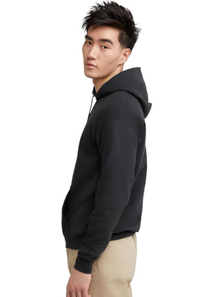 Hanes Men's Pullover EcoSmart Hooded Sweatshirt, Black, Large
