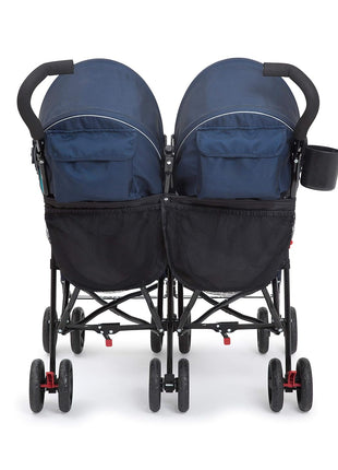 Delta Children LX Side by Side Stroller - with Recline, Storage & Compact Fold, Night Sky