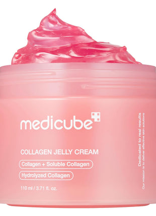 medicube Jelly Cream with Collagen, Niacinamide | Freeze-Dried Hydrolyzed Collagen for Skin Barrier Hydration & 24H Glow | Plumper, Firmer looking skin | 3.71 fl.oz