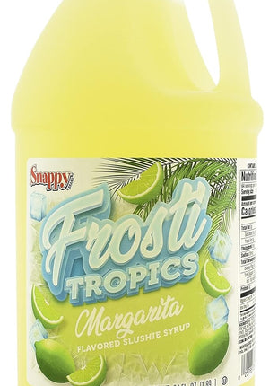 Snappy Frosti Tropics Margarita Slushie Mix, Slushie Syrups for Machine, Granita Slushy Syrup, Drink Mixers for Cocktails, Slushy Drink Mixes for Alcohol, 1/2 Gallon