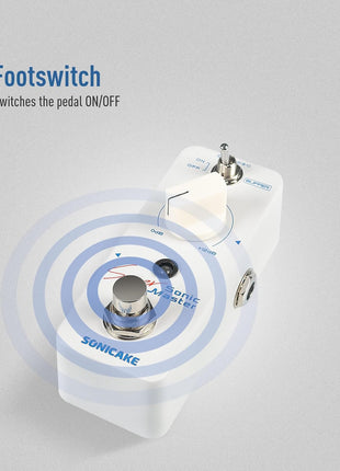 SONICAKE Clean Boost Pedal with Buffer and ? Gain, Mini Pure Boost Guitar Bass Effects Pedal - Sonic Super Master