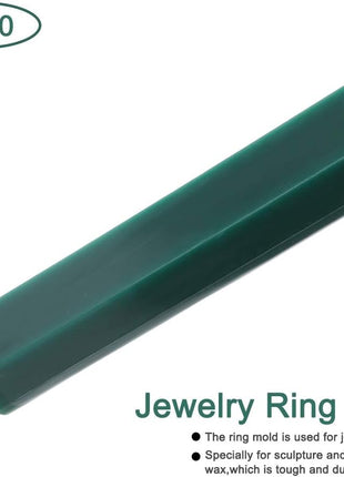 Jewelry Ring Tool Green Wax Tube for Making Rings Mold - Round With Centred Hole/Hard/Solid Carving Blank Large Flat Side (T200)