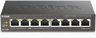 D-Link PoE Switch, 8 Port Ethernet Gigabit Unmanaged Desktop Switch with 4 PoE Ports 68W Budget (DGS-1008P),Black