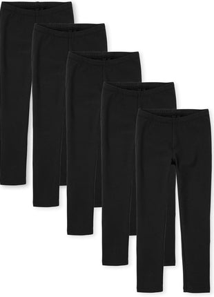 The Children's Place Girls Leggings,Black 5 Pack,M (7/8)