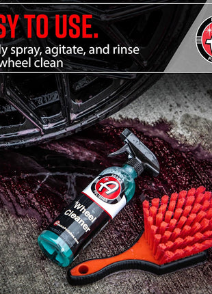 Adam's Polishes Wheel Cleaner 16oz - Tough Wheel Cleaning Spray for Car Wash Detailing | Rim Cleaner & Brake Dust Remover | Safe On Chrome Clear Coated & Plasti Dipped Wheels | Use w/Wheel Brush