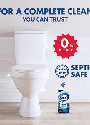Lysol Toilet Bowl Cleaner, Max Strength Bathroom Cleaning Supplies, Toilet Bowl Cleaner Clinging Gel, Home Essential, Instant Stain Removal, Disinfecting and Deodorizing, Bleach Free, 24 oz (2 ct)