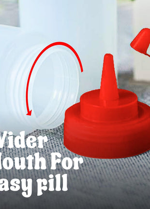 Norcalway 12 oz Condiment Squeeze Bottles for Sauces   Leak Proof Oil, Syrup, Dressing Squirt Bottles   3 Pack