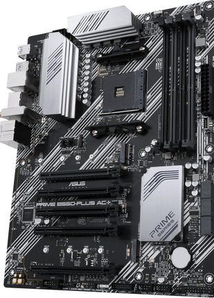 ASUS Prime B550-PLUS AC-HES AMD AM4 (3rd Gen Ryzen) ATX Motherboard (Dual M.2, PCIe4.0, WIFI5, 1Gb Ethernet, SATA 6 Gbps, USB 3.2 Gen 2 Type-C, Front USB 3.2 Gen 1 Type-C and CEC Tier II Ready)