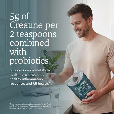 Garden of Life Sport Creatine Monohydrate + Probiotics Powder, 60 Servings